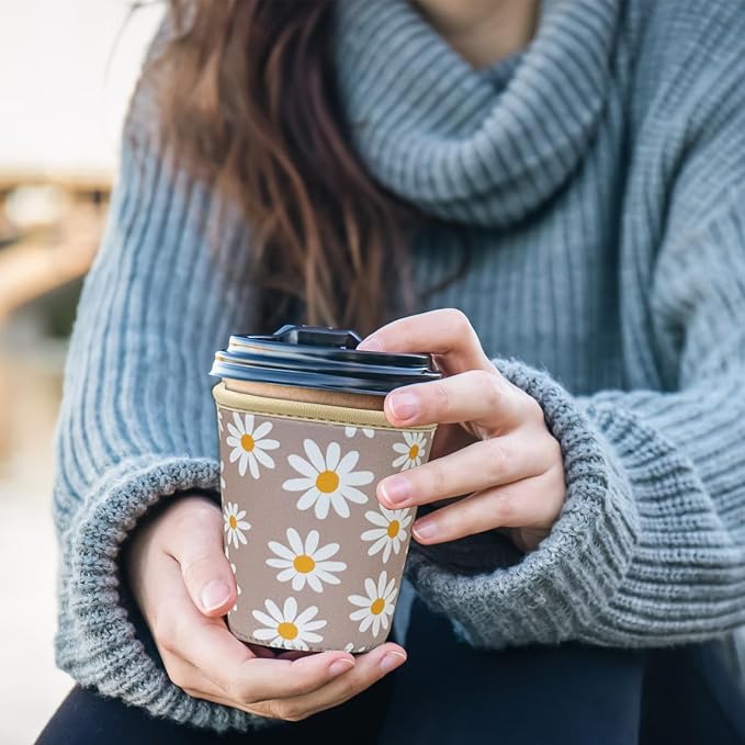 Reusable Insulated Sleeve for Iced Coffee Cup, Coffee Neoprene Sleeve for Cold - Image 3