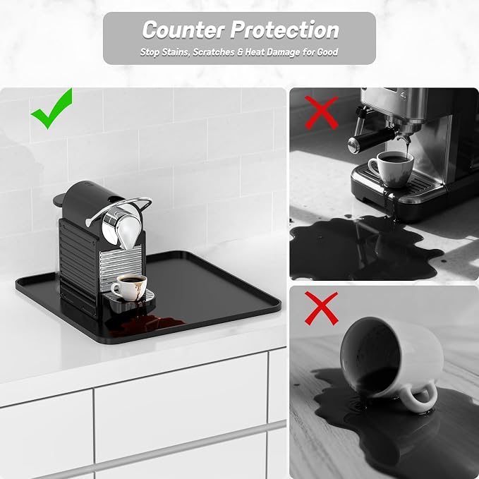 Garolue Silicone Coffee Mat, Non Slip Dish Drying Mat - Image 7