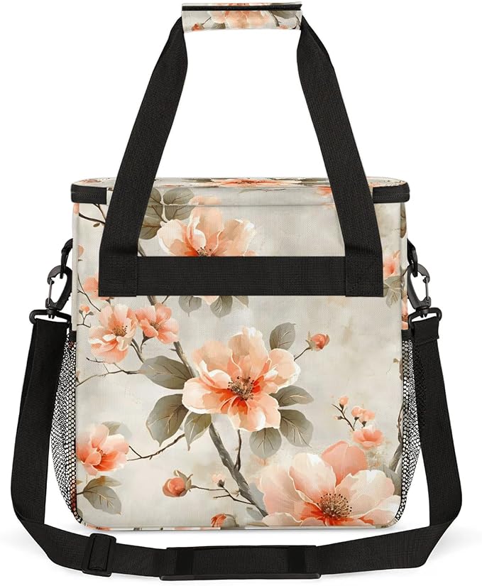 Cherry Blossom Flower Coffee Maker Carring Bag, Large Insulated Storage - Image 5