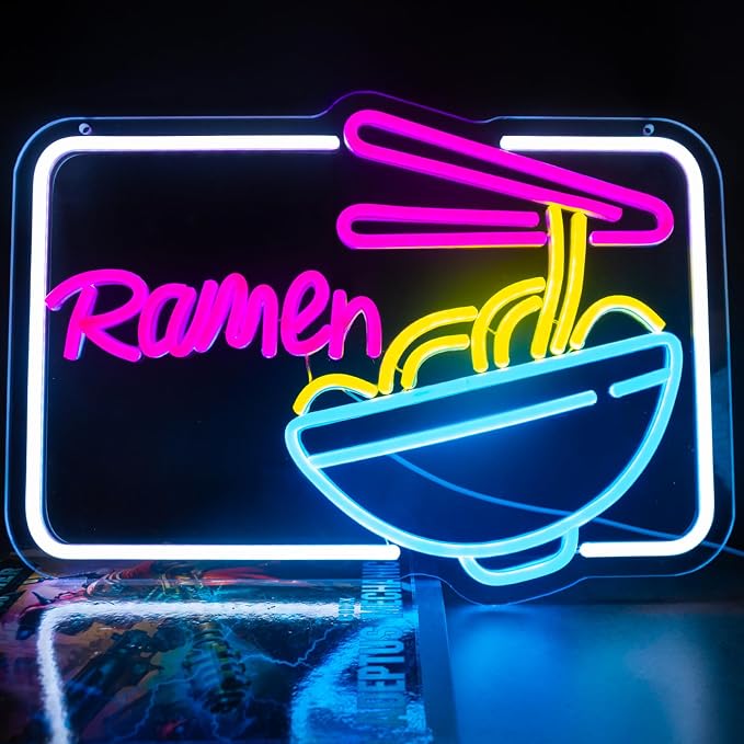 Ramen Neon Sign for Wall Decor, Dimmable LED Light Up Sign for Resturant Dining - Image 4