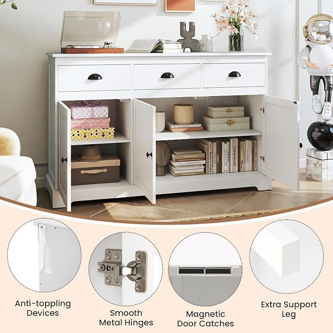 COSTWAY Sideboard Buffet Cabinet - Image 6