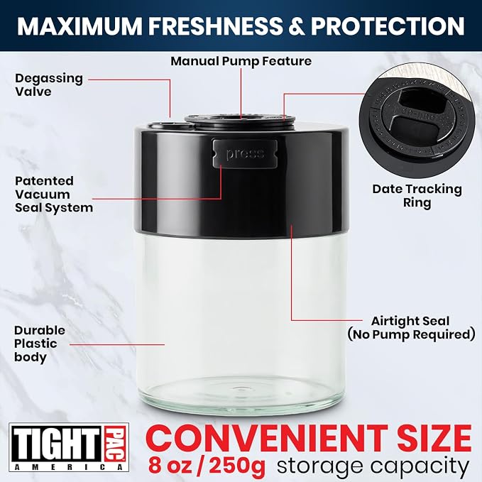 COFFEEVAC Pump It Out Airtight Coffee Container – Vacuum Storage Container - Image 4