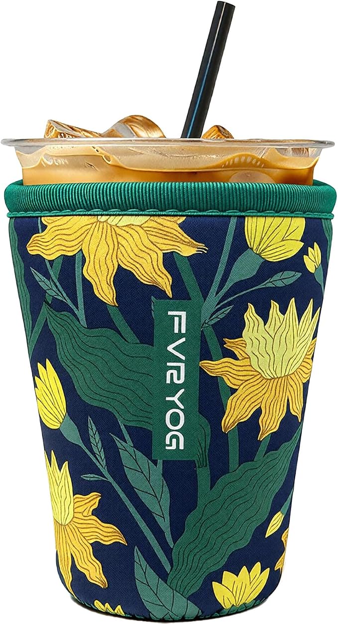 Reusable Insulated Neoprene Iced Coffee Sleeves by Fvryog