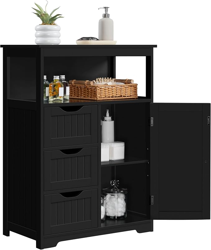 Yaheetech Bathroom Storage Cabinet Bathroom Floor Cabinet Freestanding by Unknown