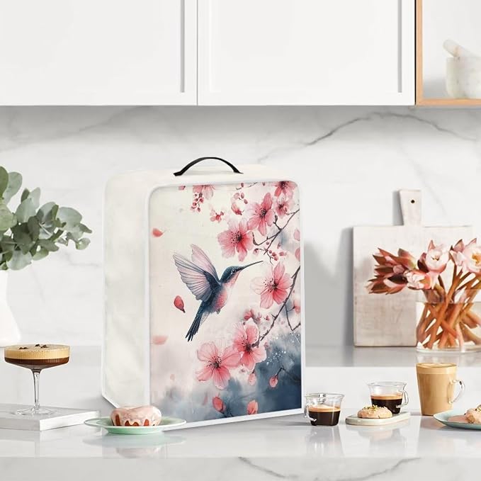 Hummingbird Flower Design Coffee Machine Covers Folding Covers - Image 3