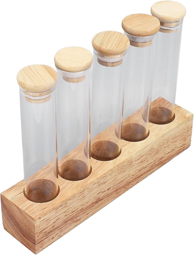 AUNMAS 12 Pack Coffee Bean Storage Tubes Single Dose Coffee Bean Cellars Glass - Image 7