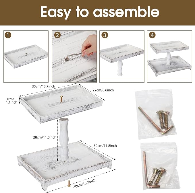 Yalikop Farmhouse Tiered Tray Stand - Image 3