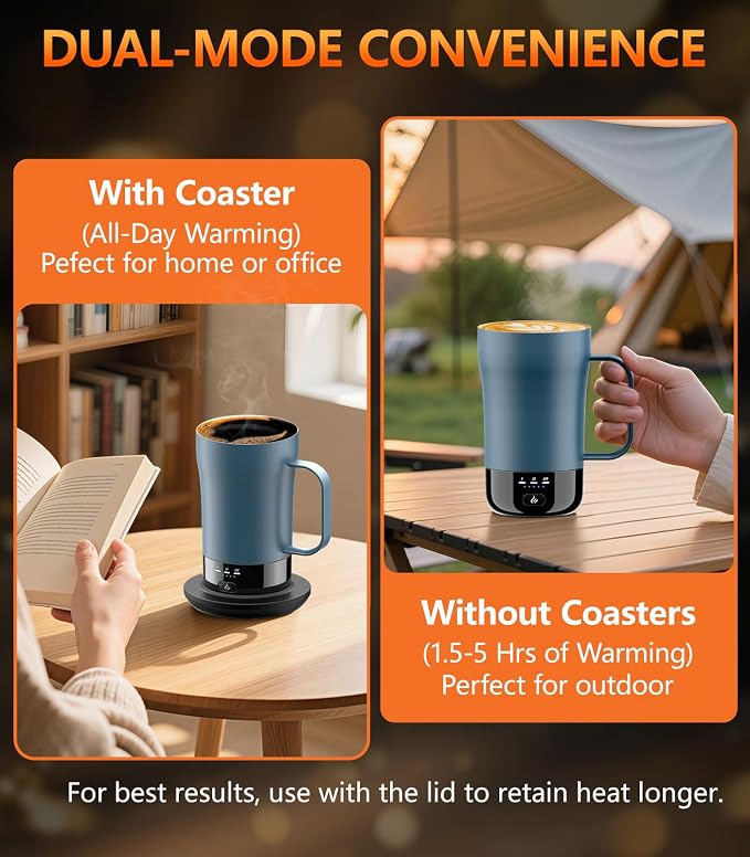 Self-Heating Coffee Mug, 14oz Heated Coffee Mug - Image 3