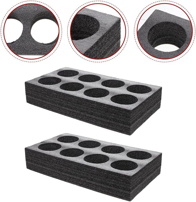 Ciieeo 8-Hole Portable Cup Carrier Trays 13.77X7.87X2.75In Foam Beverage Holders - Image 9