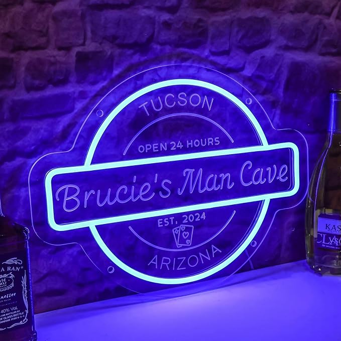 Custom Man Cave Neon Sign Dimmable LED Neon Light Wall Decor Personalized Man - Image 2