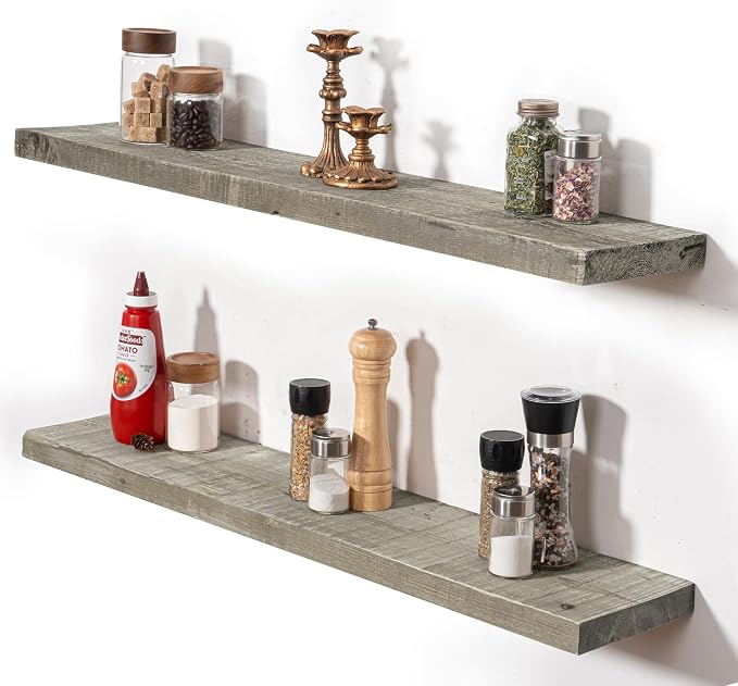 Fun Memories 36 Inch Reclaimed Wood Floating Shelves by FunMemories