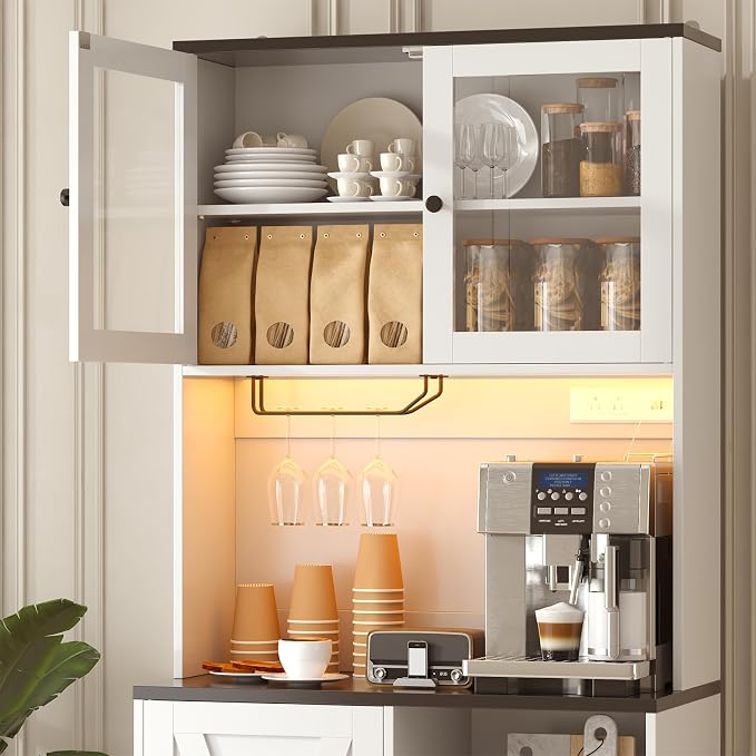 71" Tall Coffee Bar Cabinet - Image 4