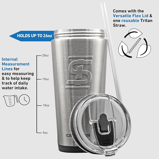 Ice Shaker 26 Oz Tumbler, Insulated Water Bottle - Image 2