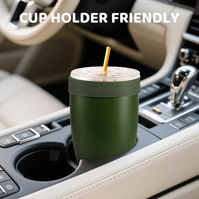 Universal Iced Coffee Sleeve, 32oz Stainless Steel Insulator Fits 16-32oz - Image 6