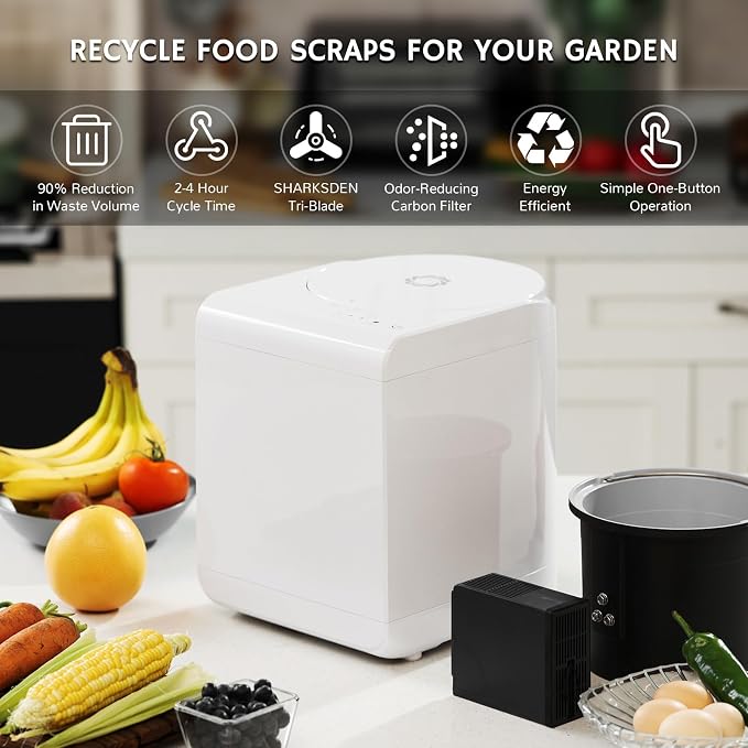 Airthereal Revive R500 Electric Kitchen Composter, SHARKSDEN® Tri-Blade - Image 4