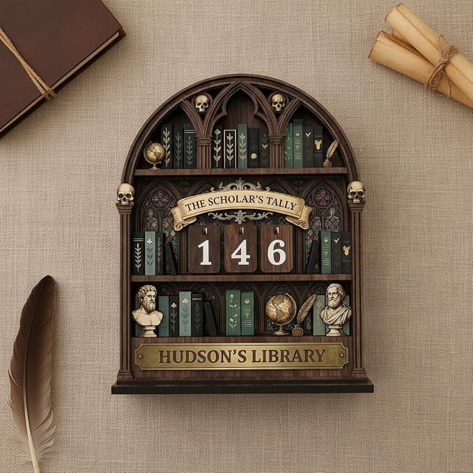 Personalized Book Read Tracker, Wooden Books Read This Year Counter, Reading - Image 2