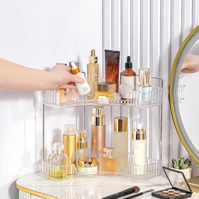 Corner Bathroom Counter Organizer, Vanity Trays - Image 3