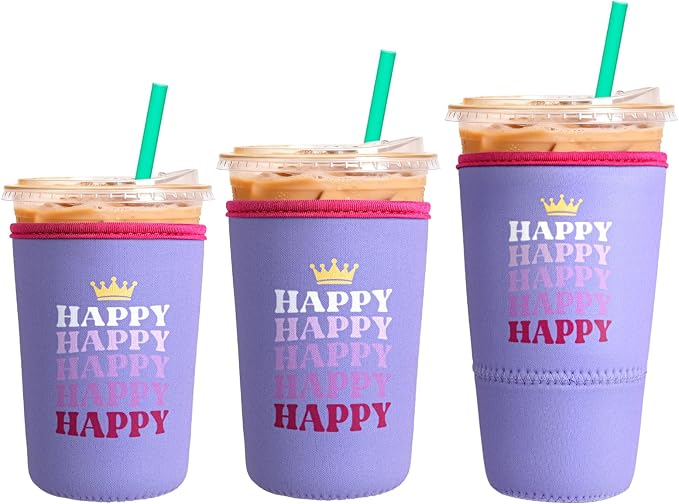 HEYSKAY Insulated Coffee Cup Sleeves Reusable Neoprene Iced Coffee Sleeve by HEYSKAY