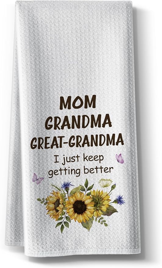 Kitchen Towels for Grandma-Funny Joked Hand Dish DéCor, Absorbent Tea Towel by Hcaredee