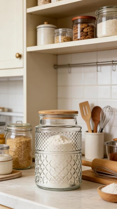 Large Glass Storage Jar, 60 FL OZ Glass Food Storage Containers - Image 5