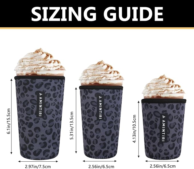 3 Pack Reusable Sleeve for Iced Coffee Cup, Coffee Neoprene Sleeve for Iced&Hot - Image 3