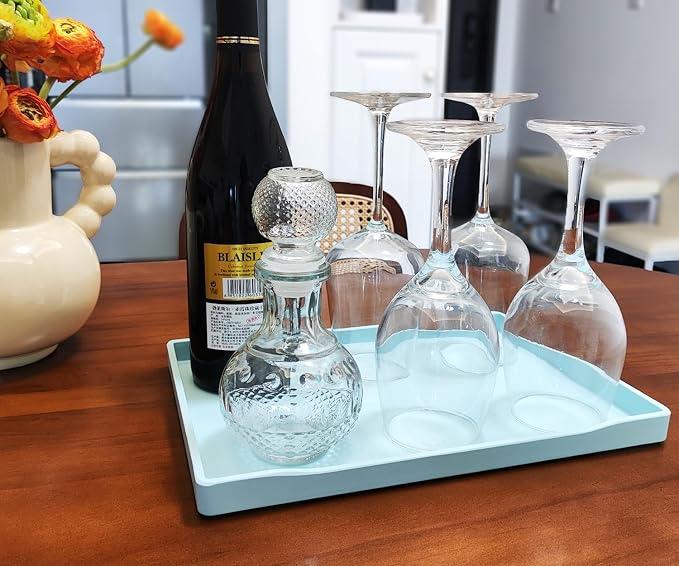 Blue Serving Tray for Gathering Small Items | Serving Accessory, Perfume and - Image 3