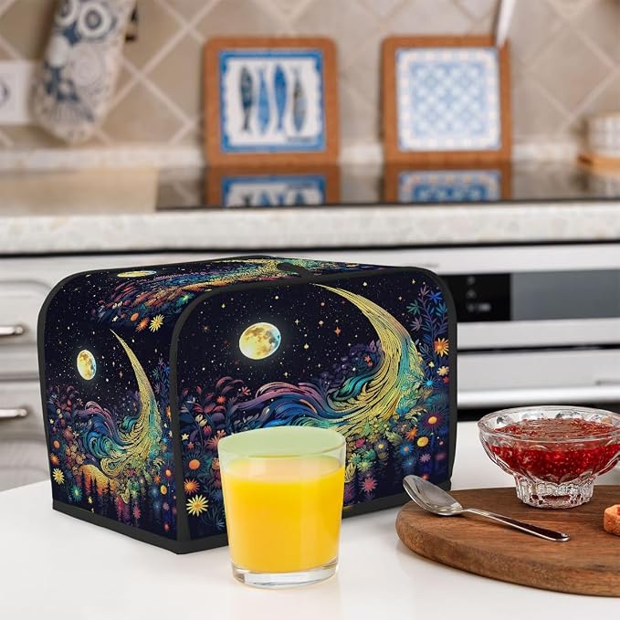 Ethnic Mandala Moon Toaster Cover 4 Slice Wide Slot Washable Appliance Covers - Image 6