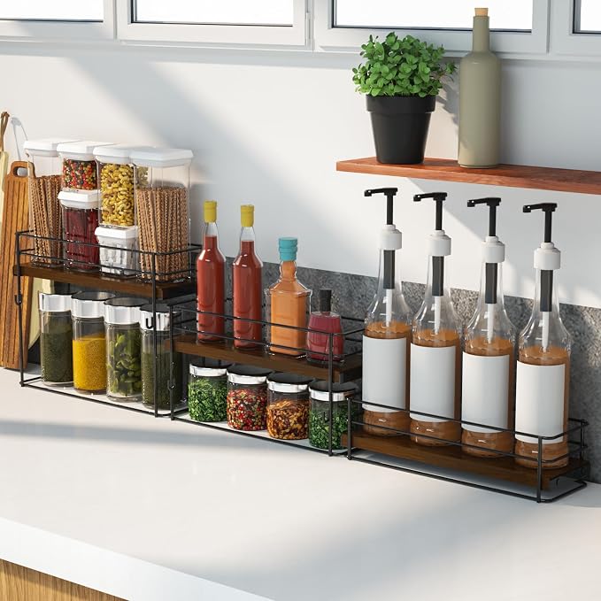 12 Bottle Coffee Syrup Organizer Rack, 3-Tier Syrup Holder Stand - Image 5
