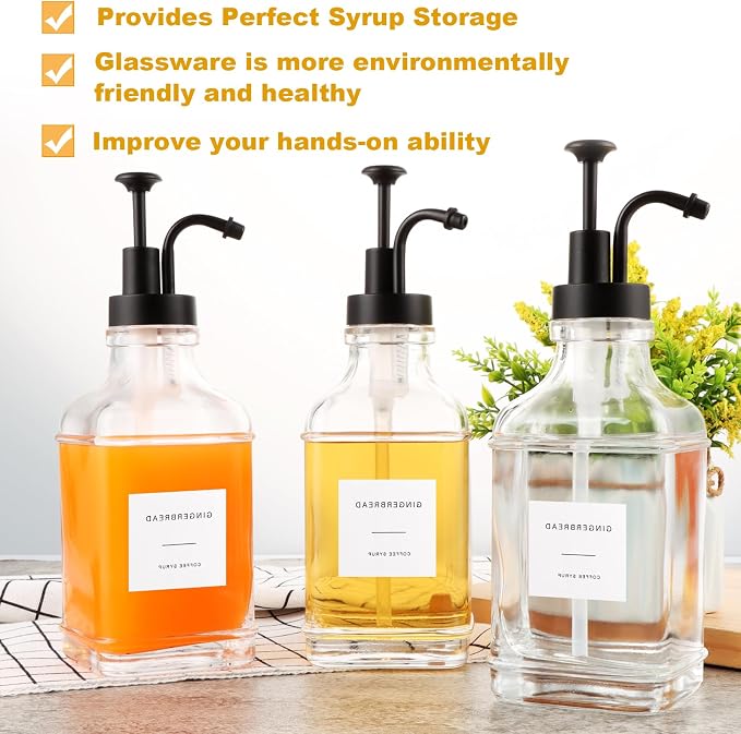 CYEAH 4 Pack Coffee Syrup Dispenser - Image 4