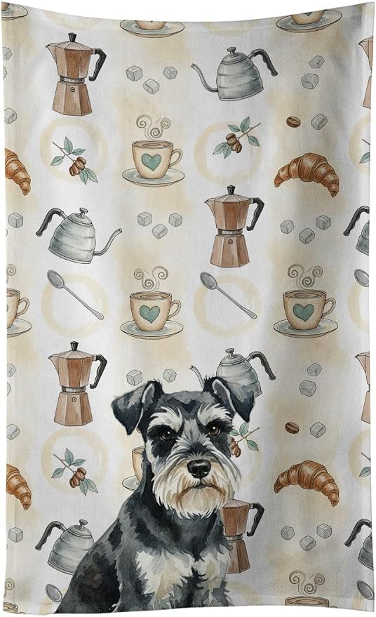 Caroline's Treasures Black & Silver Miniature Schnauzer Coffee Bar Kitchen by CarolinesTreasures