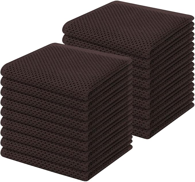 Homaxy 100% Cotton Waffle Weave Kitchen Dish Cloths, Ultra Soft Absorbent Quick by Homaxy