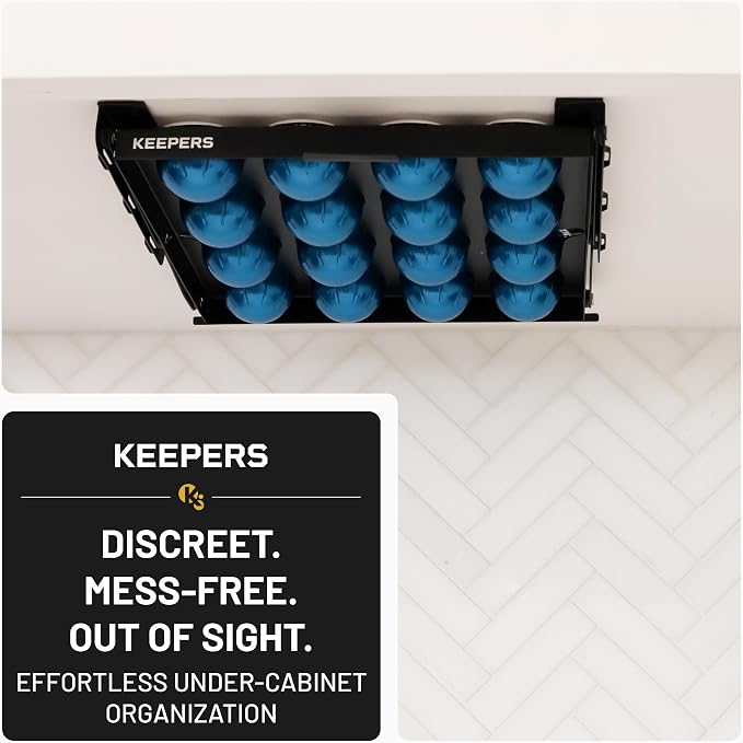 KEEPERS Nespresso® Vertuo® Pod Holder|Under Cabinet Swing Down Coffee Pod - Image 3