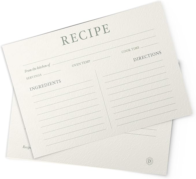 Dashleigh Elegant Recipe Cards 4x6 Double Sided, 50 Pack Thick Cardstock - Image 7