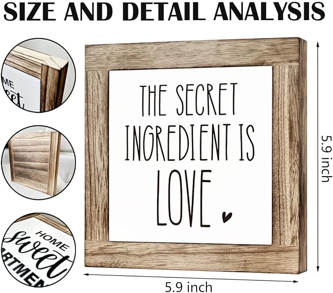 The Secret Ingredient Wooden Sign - Image 2