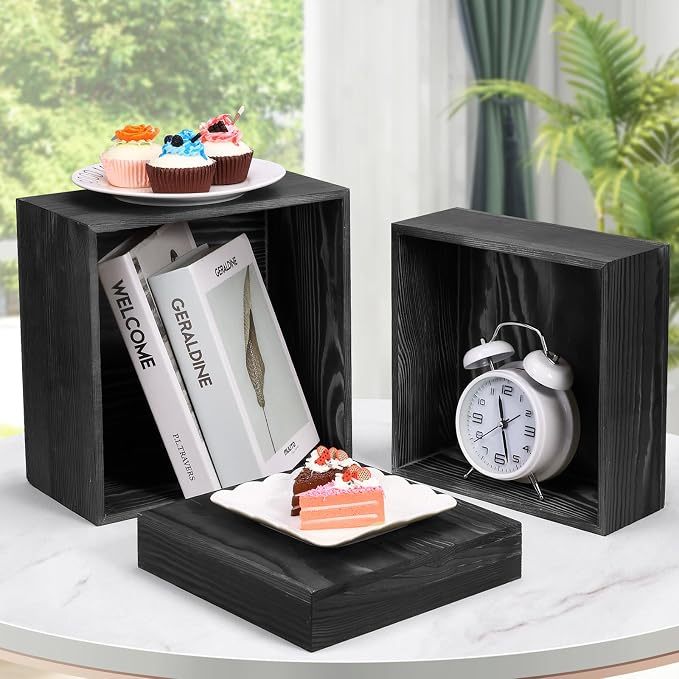 6 Pack Wooden Risers Display Stands Square Food Risers - Image 4