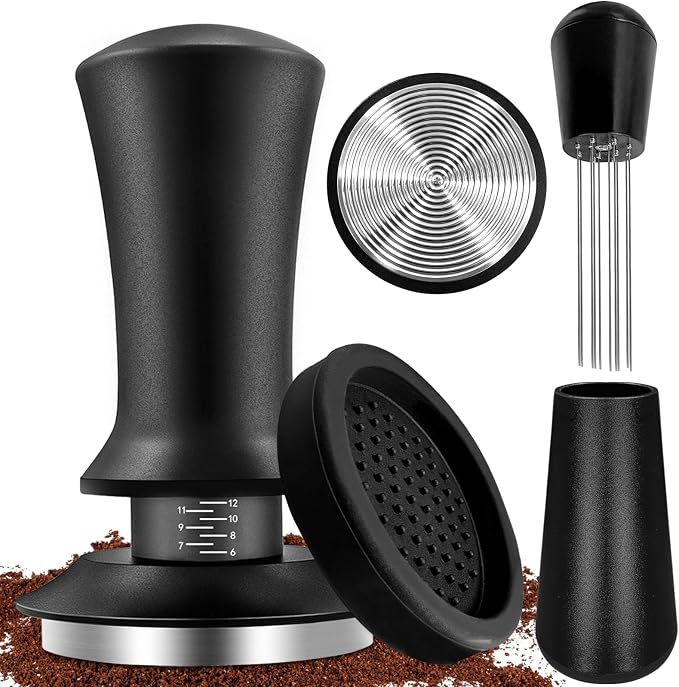 51mm Espresso Accessories Kit, Coffee Tamper Set, Spring Loaded Calibrated by Wenosda