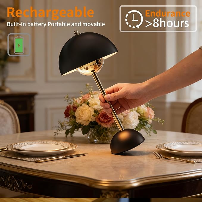 Dawnrise 2 Pack Rechargeable Table Lamps - Image 3