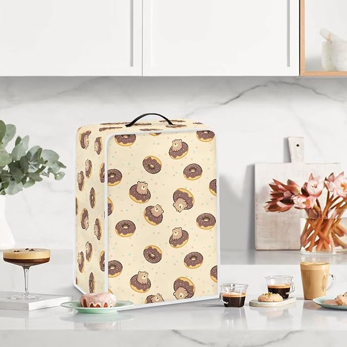 Bear Donut Coffee Machine Cover Dust Coffee Maker Cover Kitchen Appliance - Image 3
