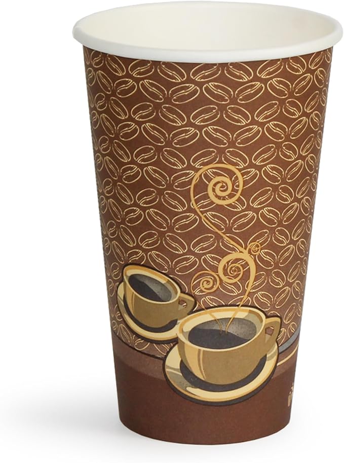 PAMI Disposable Coffee Cups, Single-Use Paper Cups, To-Go Hot Beverage Cups - Image 2