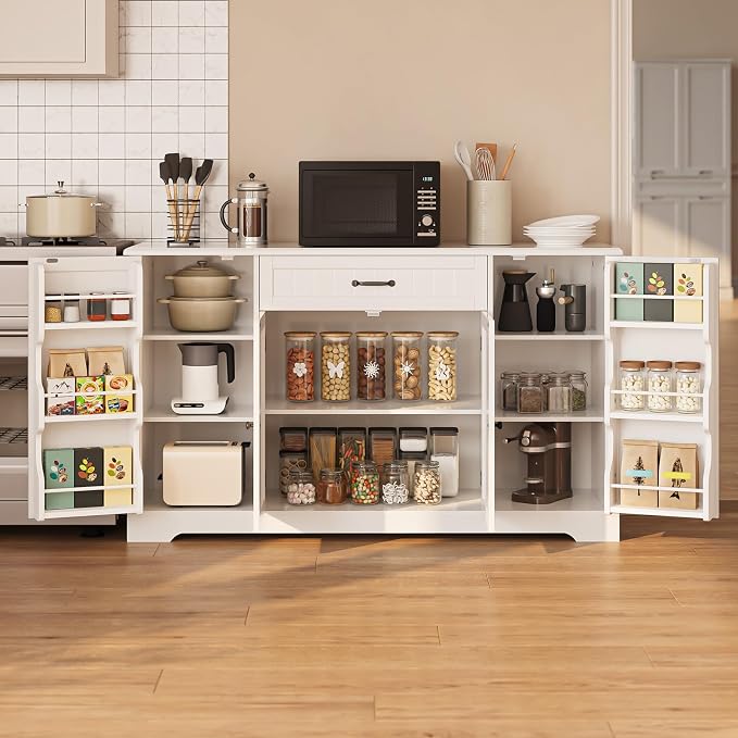Gizoon 56" Kitchen Coffee Bar Cabinet - Image 5