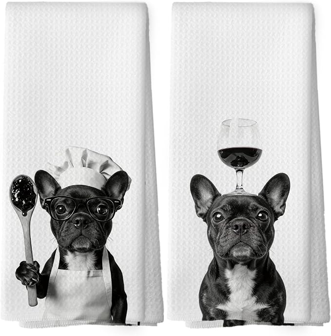 Funny French Bulldog Hand Towels, French Bulldog Gifts by XPH