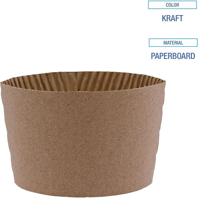 Boardwalk Cup Sleeves, Fits 10 oz to 20 oz Hot Cups, 200/Carton - Image 3