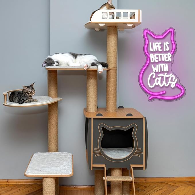 Life Is Better With Cats Neon Sign - Image 7