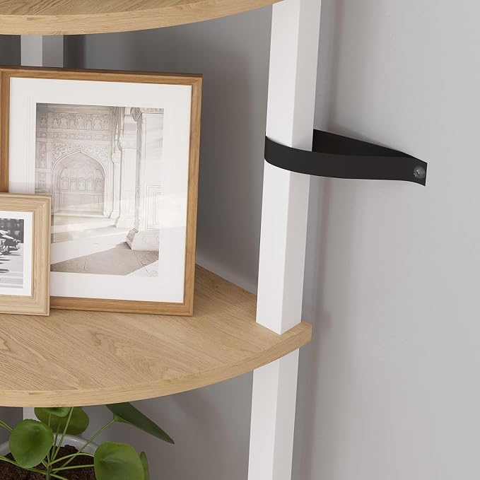 VIMBER Corner Shelf, 5-Tier Corner Bookshelf, Industrial Corner Ladder Shelf - Image 8