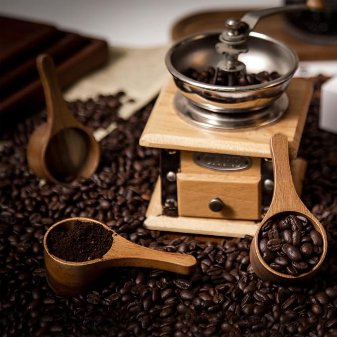 40 ml 4 Pack Acacia Wood Coffee Scoops, Small Wooden Coffee Spoons - Image 6
