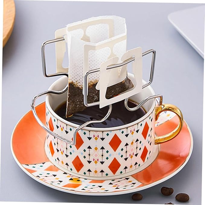 3sets Hanging Ear Coffee Dripper Holder Tray Portable Filter Bag Stand - Image 9