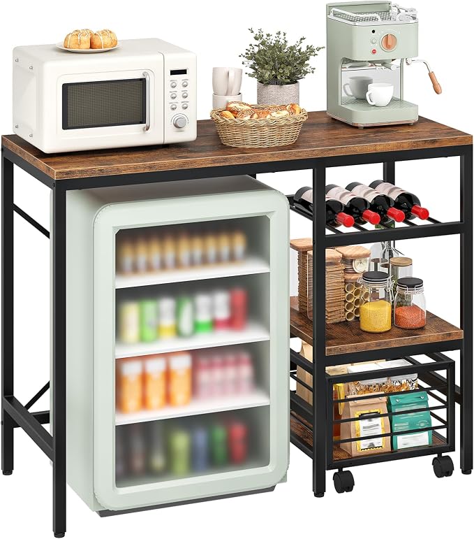 HOOBRO Mini Fridge Stand, Coffee Bar Station - Image 7