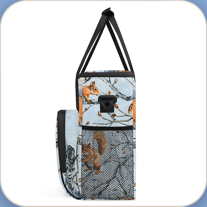 Cute Animal Squirrel Coffee Maker Carring Bag, Large Insulated Storage - Image 4