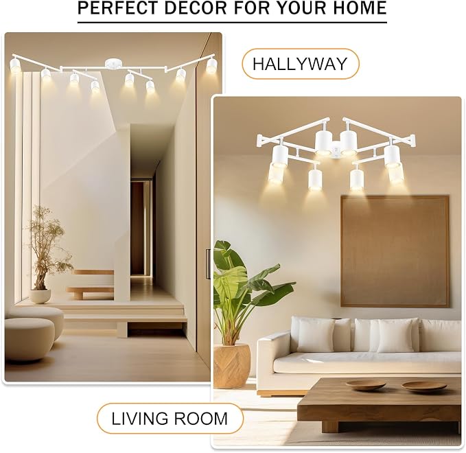 BoostArea LED 8 Light Track Lighting Kit, Flexibly Rotatable Light Head - Image 5