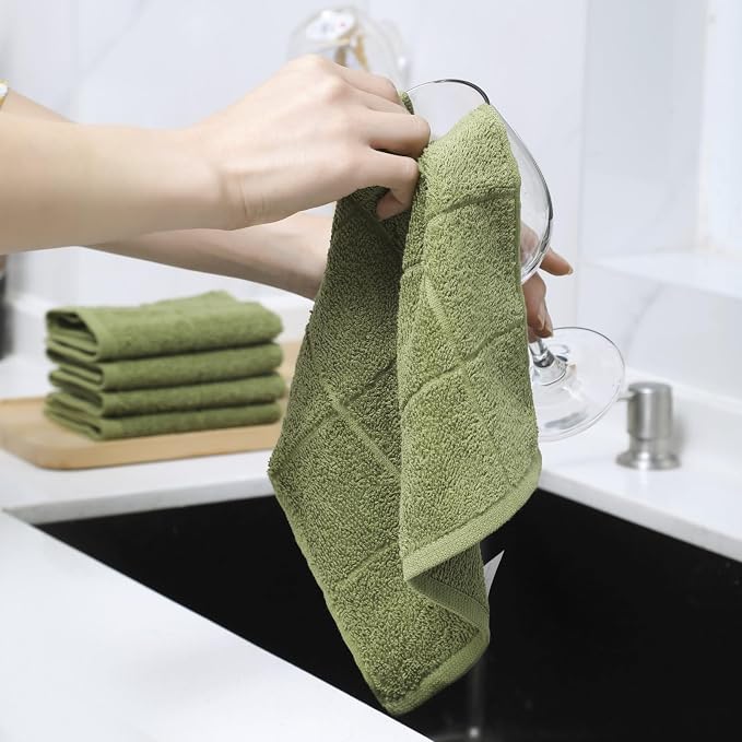 Glynniss Dishcloths Kitchen Highly Absorbent Dish Rags 100% Cotton Dish Cloths - Image 2